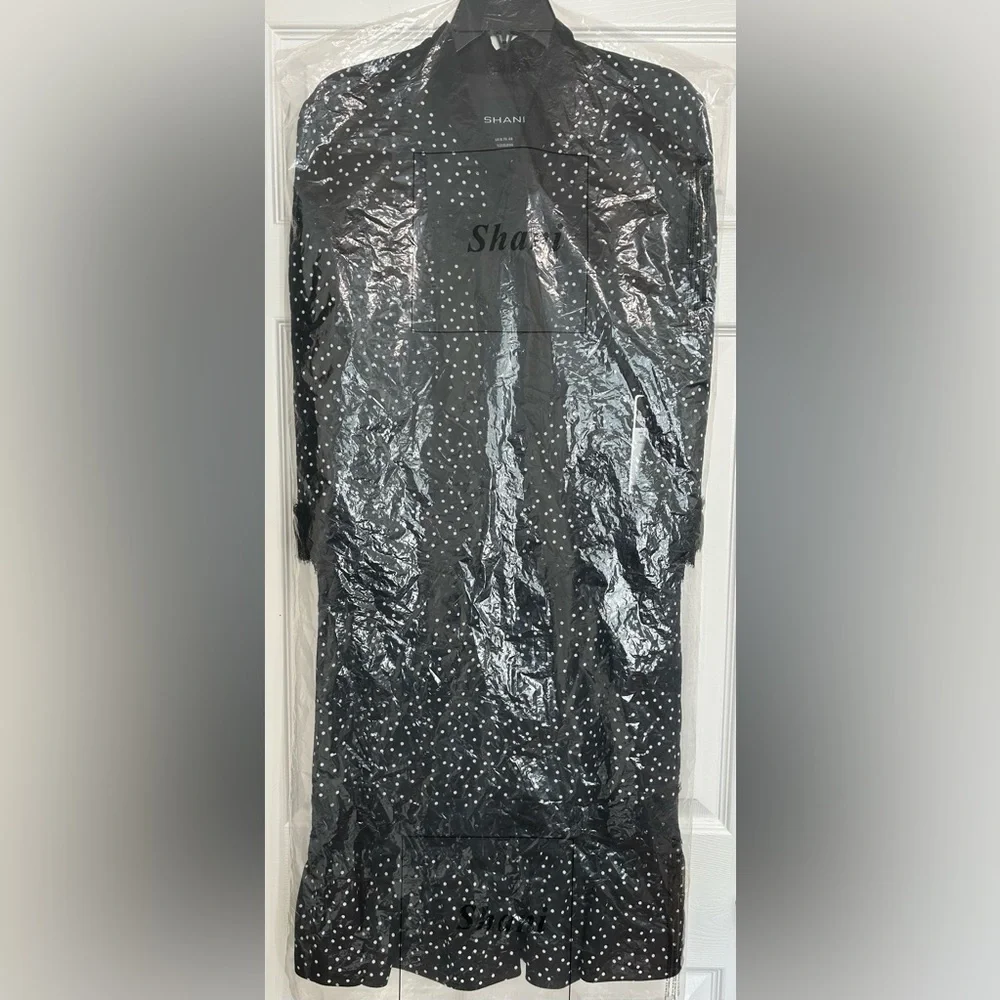SHANI Black Polka Dot Three-Quarter Length Sleeve Beautiful Size 16 NWT - Picture 7 of 11